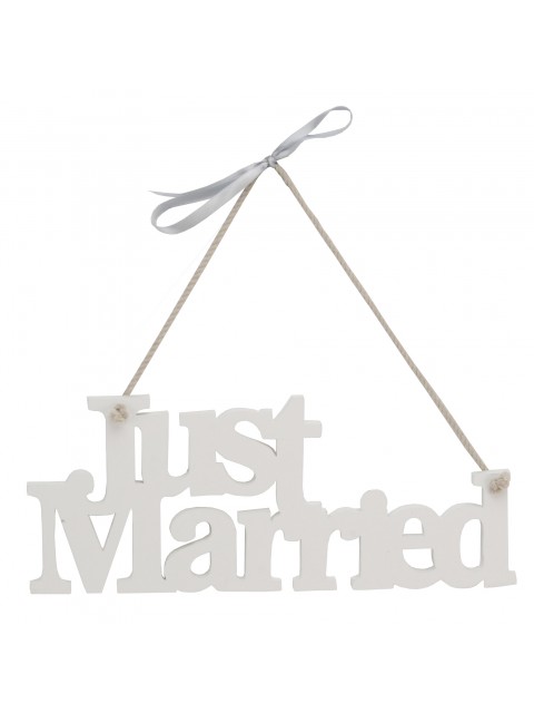Amore MDF Hanging Plaque - JUST MARRIED